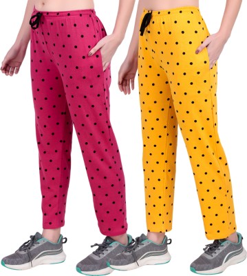 TSPORT Polka Print Women Multicolor Track Pants