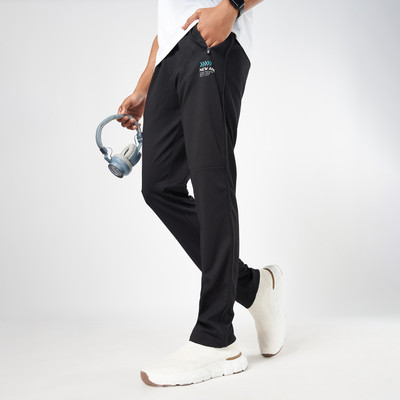 Ajile By Pantaloons Solid Men Black Track Pants