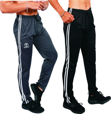 ONE TRACKFIT Colorblock Men Black Track Pants