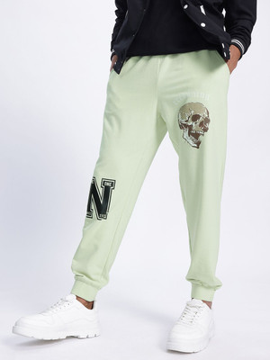 Kook N Keech Printed Men Green Track Pants