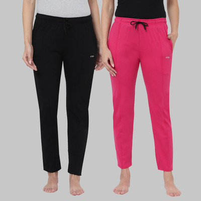 Priyansh Enterprises Solid Women Black, Pink Track Pants
