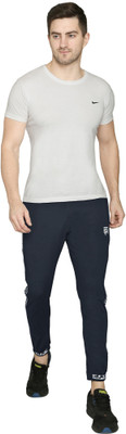 Wild Magic Solid, Washed, Self Design Men Black Track Pants