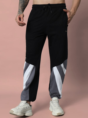 WEARDUDS Chevron/Zig Zag Men Black Track Pants
