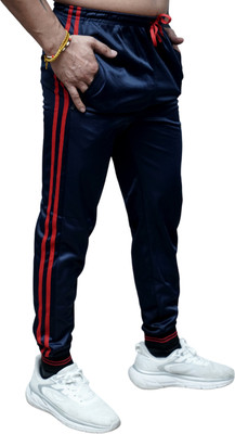 SAK Striped Men Dark Blue Track Pants