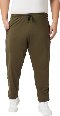 Vaishvik Solid Men Olive Track Pants