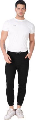 Trending MindsArt Colorblock Men Black Track Pants