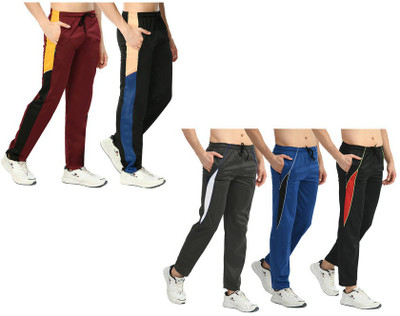 Indistar Solid Men Multicolor Track Pants