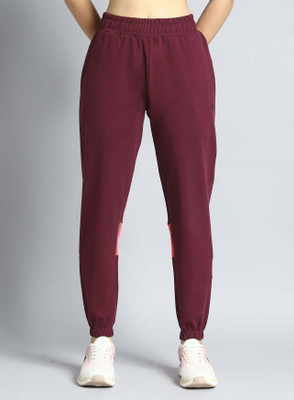 Cult Colorblock Women Maroon Track Pants