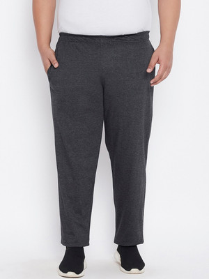 BISHOP COTTON Solid Men Grey Track Pants