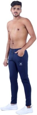 Zetter Solid Men Dark Blue Track Pants