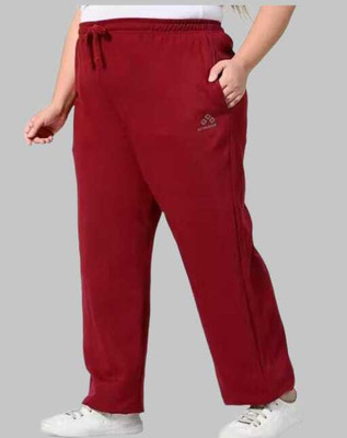 Tapsya Solid Women Maroon Track Pants