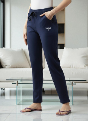 Moshe Solid Women Blue Track Pants