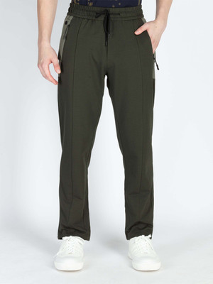 Status Quo Solid Men Olive Track Pants