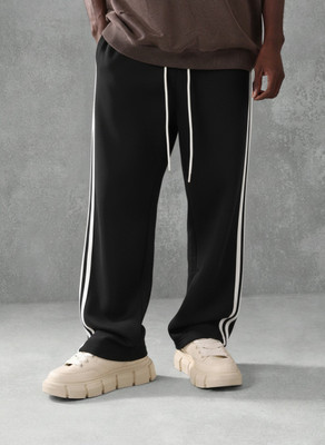 Dockstreet Solid, Striped Men White Track Pants