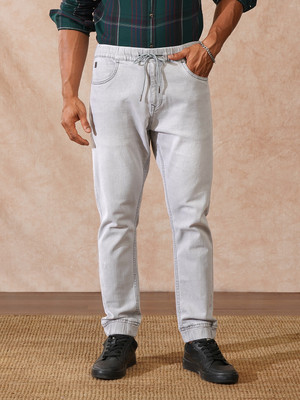 WROGN Solid Men Grey Track Pants