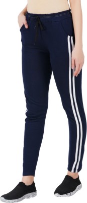 Thirteen Eleven Striped Women Dark Blue Track Pants