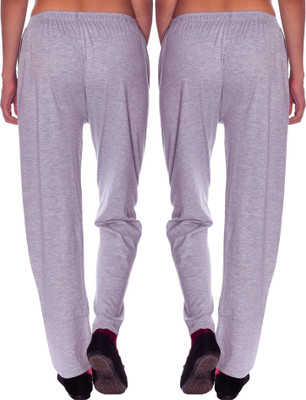 Weboasis Solid Women Grey Track Pants