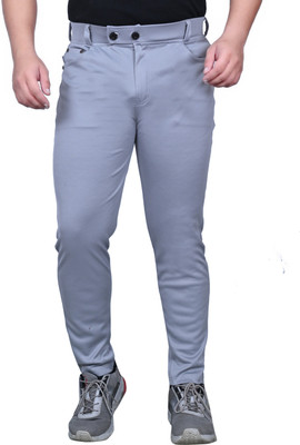 Mahi Group Store Solid Men Grey Track Pants