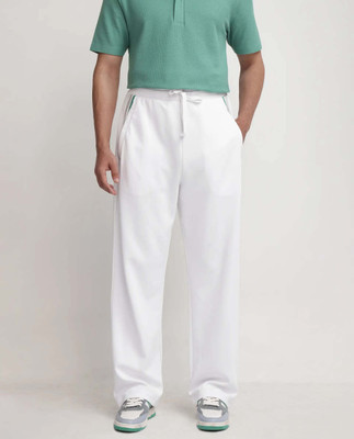 Rare Rabbit Solid Men White Track Pants