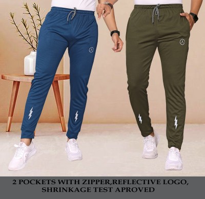 Anand Printed Men Blue, Green Track Pants