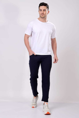 ZEB Solid Men Black Track Pants