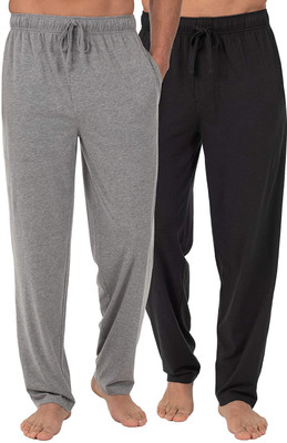 MNOP Solid Men Black, Grey Track Pants