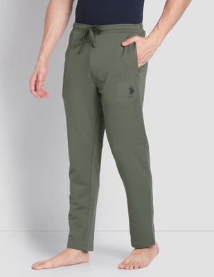 U.S. POLO ASSN. Solid Men Green Track Pants