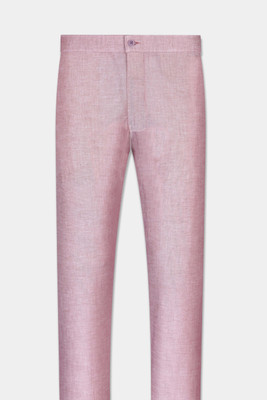 French Crown Solid Men Pink Track Pants