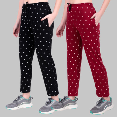 JECKWARD Polka Print Women Multicolor Track Pants