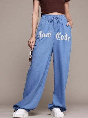 Roadster Solid Women Blue Track Pants