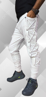 RusticBlooms Solid Men White Track Pants
