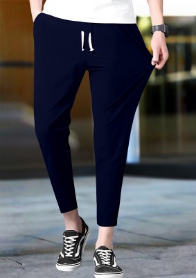 FTX Striped Men Dark Blue Track Pants