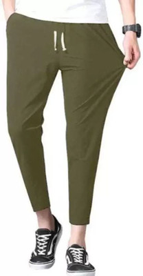 Aradhya Fashions Solid Men Green Track Pants