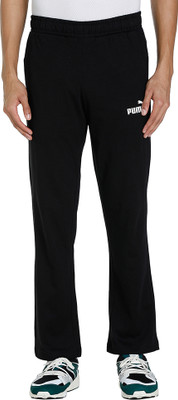 PUMA Solid Men Black Track Pants