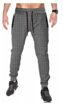 SMAKAT Checkered Men Grey Track Pants