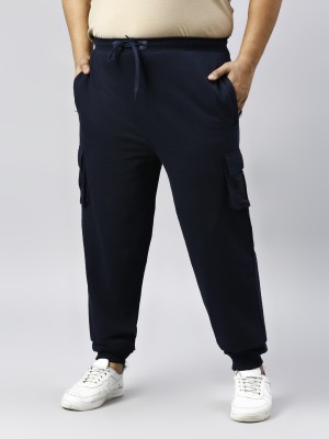 XMEX Solid Men Blue Track Pants