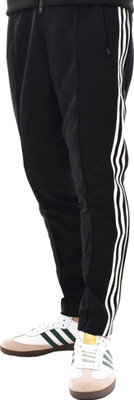 Tee town Solid Men Black Track Pants