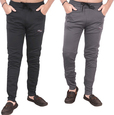 Deepa Solid Men Grey, Grey Track Pants