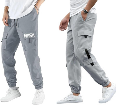 SUN BEAUTY FASHIONISTA HUB Printed Men Grey, Blue Track Pants