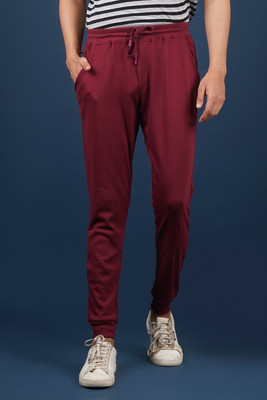 Hopping Deer on Redline Solid Men Maroon Track Pants