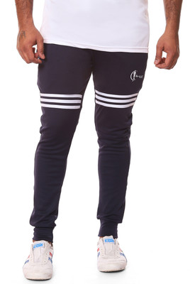 Gear Up Sports Striped Men Blue Track Pants