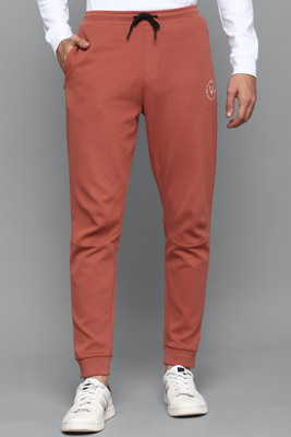 Allen Solly Self Design Men Red Track Pants