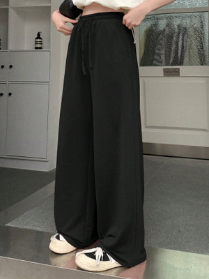 Dockstreet Striped Women Black Track Pants