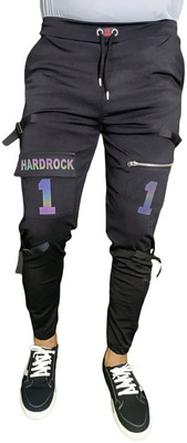 JAKCOM Printed Men Black Track Pants