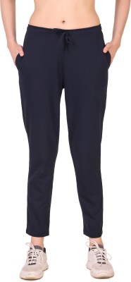 Frenchtrendz Solid Women Dark Blue Track Pants