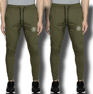 Rafphale Solid Men Black Track Pants