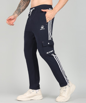GNOCKFACE Striped Men Dark Blue Track Pants
