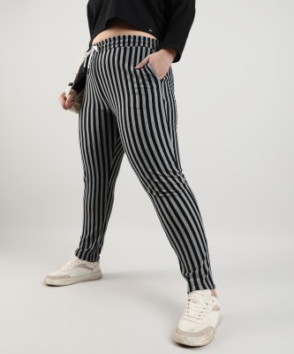Instafab Plus Striped Women Multicolor Track Pants