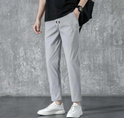 SK Fashion Hub Solid Men Grey Track Pants