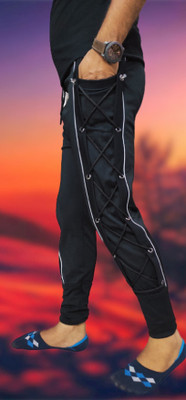 markview Solid Men Black Track Pants